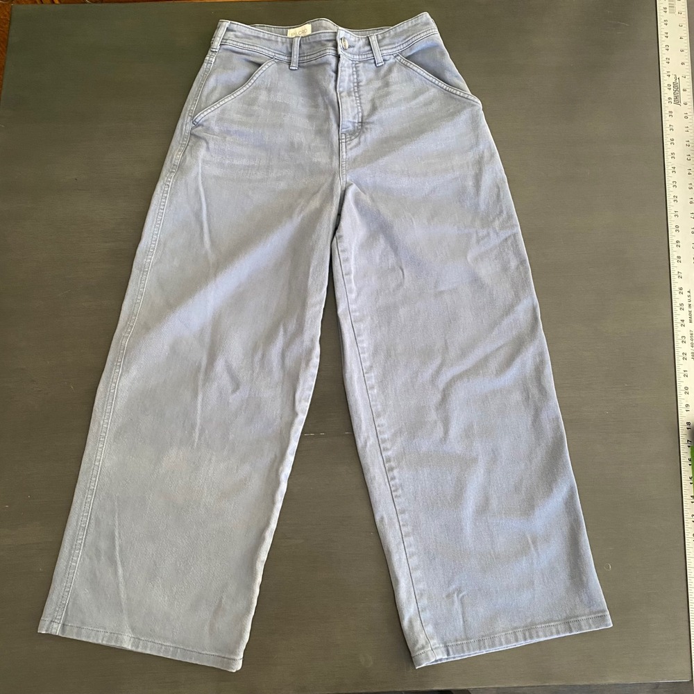 Pilcro Anthropologie Wide Leg High Rise Pants Blue Grey Size 28 OB2312539